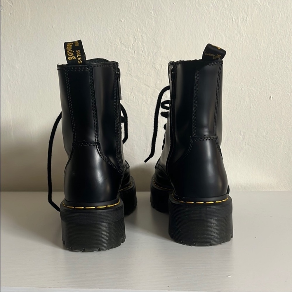 Dr. Martens Black Platform Combat Boots - Picture 3 of 4